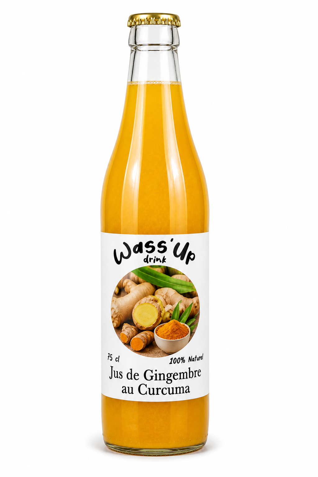 Jus de Gingembre au Curcuma Wass'Up — 75 cl