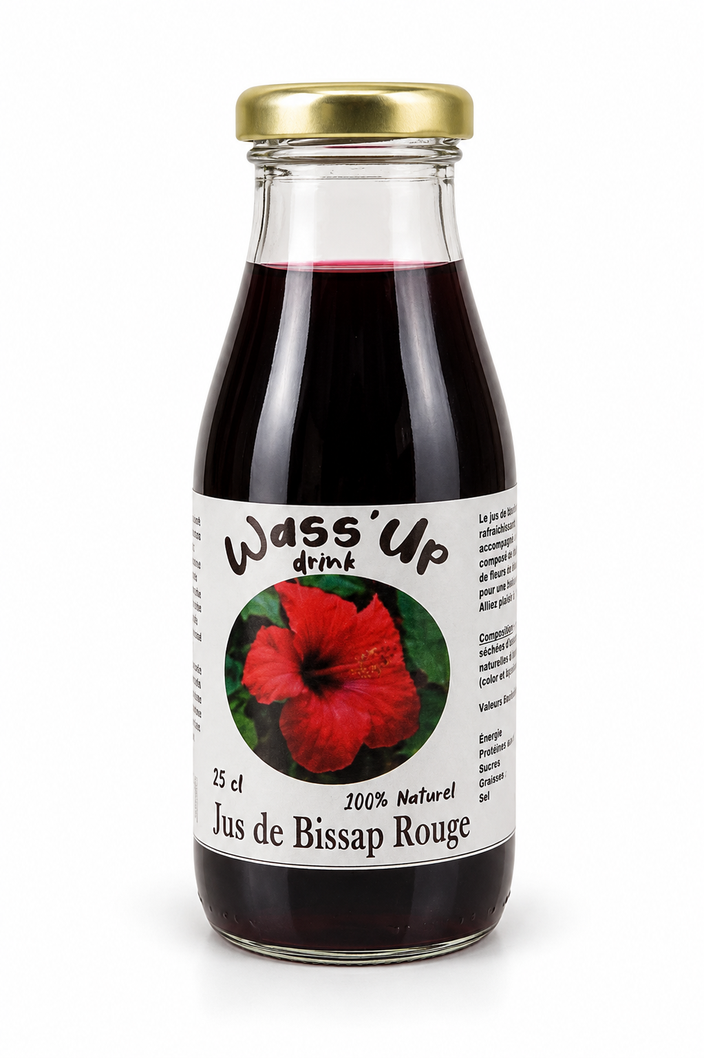 Jus de Bissap Rouge Wass'Up — 25 cl